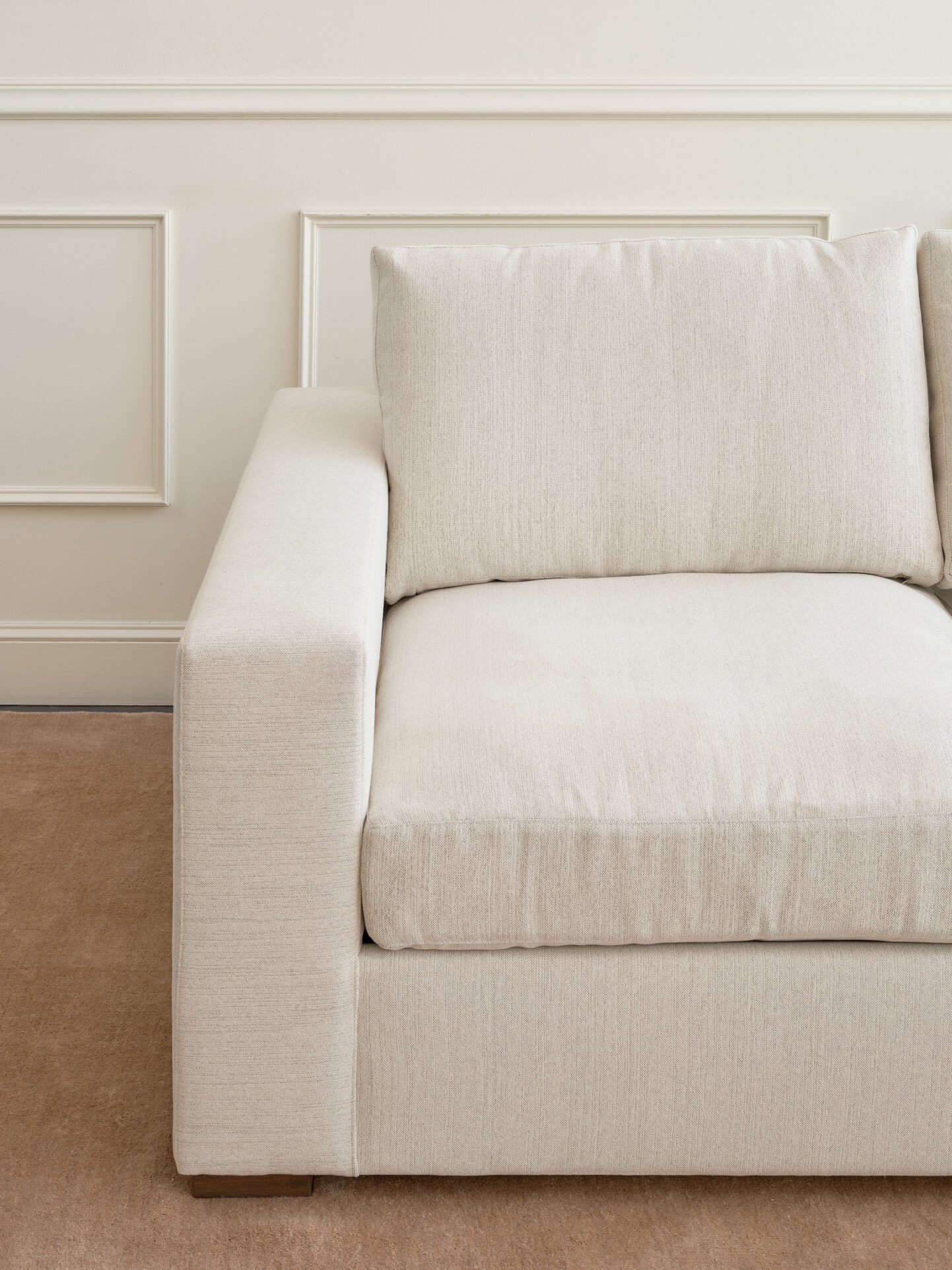 Rio Plush Bumper Sectional in Natural Latex - Image 4